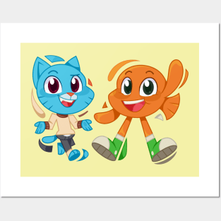 Kitty and Fishy Bros Posters and Art